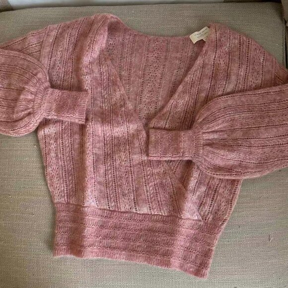 BEST Sezane Cristina Jumper XS/XXS/M/L Blush Pink Sweater French Wool Mohair - Picture 8 of 11